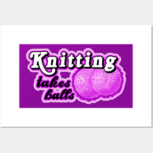 Funny knitting saying Posters and Art